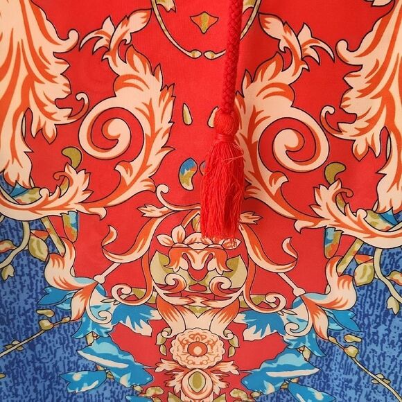 Red and Blue Tunic Top with Vibrant Colors - Picture 3 of 6